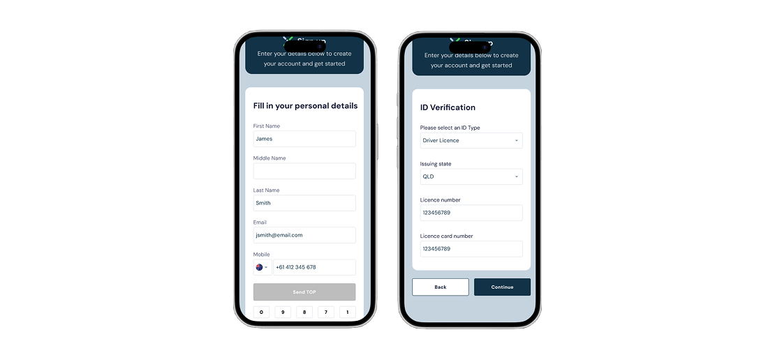 Image of mobile view after